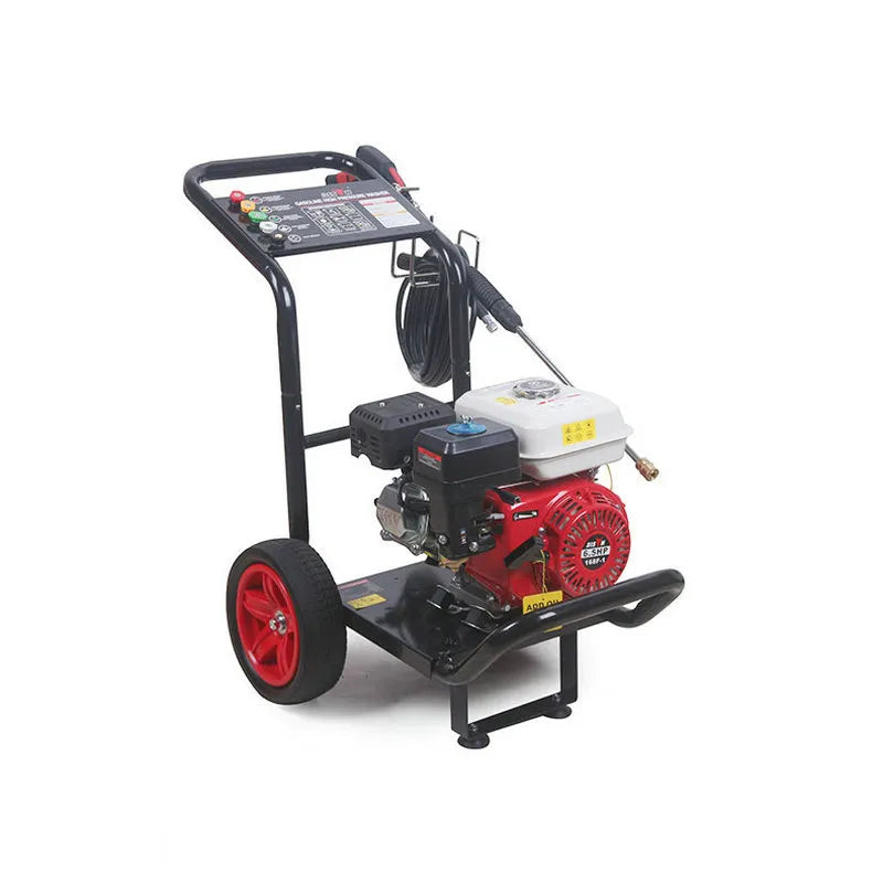 6.5HP 9L/MIN 4-stroke walk-behind gasoline cleaning machine,high pressure water pump,multi-nozzle,industrial washing equipment