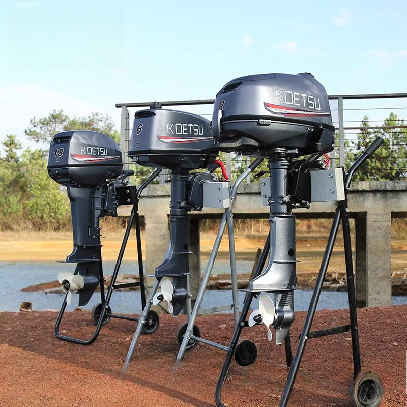 KOETSU 2-Stroke & 4-Stroke Gas Outboard Motor - Heavy-Duty Gasoline Engine for Inflatable Boats, Rafts and Commercial Use