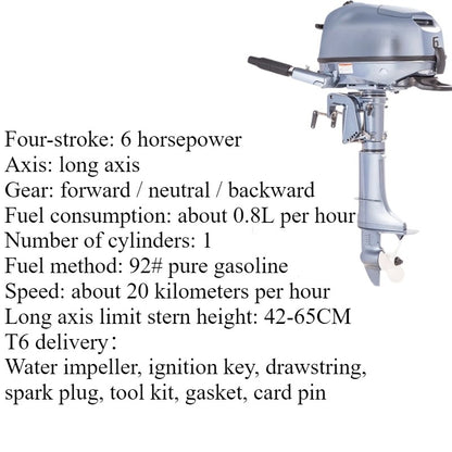 2.5HP-8HP 2-Stroke / 3.5HP-12HP 4-Stroke Outboard Motor Series - Short & Long Shaft Options for Fishing Boats and Inflatable Dinghies