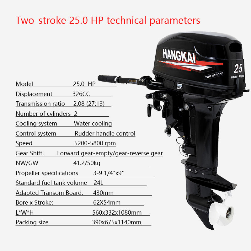 Hangkai Outboard Motor: 2-Stroke & 4-Stroke Gas Engine Options for Inflatable Boats, Dinghies & Small Craft
