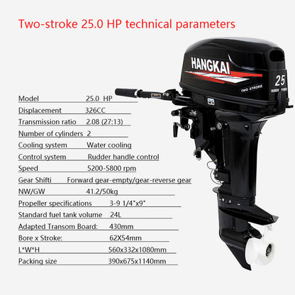 Hangkai Outboard Motor: 2-Stroke & 4-Stroke Gas Engine Options for Inflatable Boats, Dinghies & Small Craft