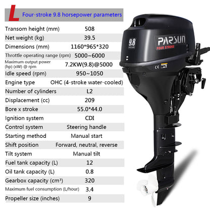 Parsun Outboard Motor: 2-Stroke & 4-Stroke Gas Engine Options for Dinghies, Inflatable Boats & Small Watercraft