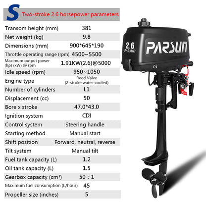 Parsun Outboard Motor: 2-Stroke & 4-Stroke Gas Engine Options for Dinghies, Inflatable Boats & Small Watercraft