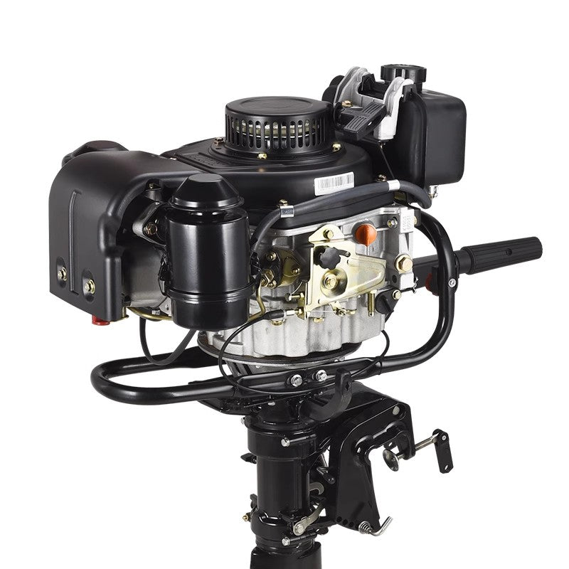 8HP 4-Stroke Outboard Motor with Electric Start & Reverse Gear - Short/Long Shaft 247cc 3600RPM for Boats and Inflatable Dinghies