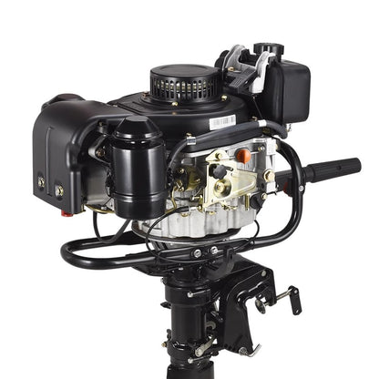 8HP 4-Stroke Outboard Motor with Electric Start & Reverse Gear - Short/Long Shaft 247cc 3600RPM for Boats and Inflatable Dinghies