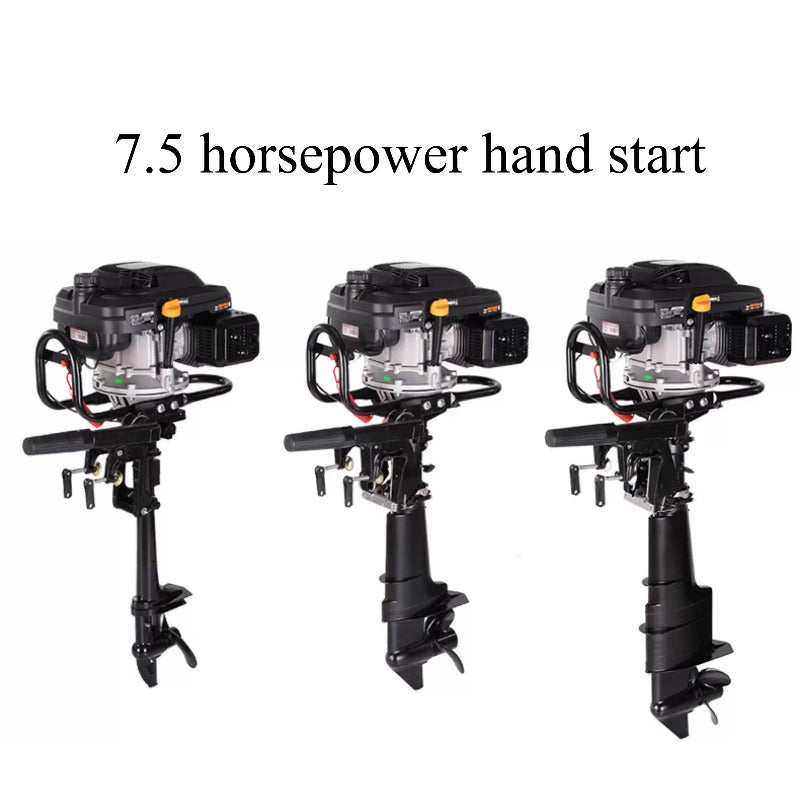 7.5HP/9HP High Torque 4-Stroke Outboard Motor - Commercial Grade with Short/Long Shaft 200CC/225CC for Heavy-Duty Fishing & Inflatable Boats