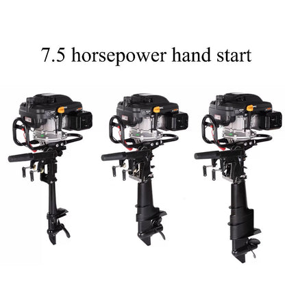 7.5HP/9HP High Torque 4-Stroke Outboard Motor - Commercial Grade with Short/Long Shaft 200CC/225CC for Heavy-Duty Fishing & Inflatable Boats