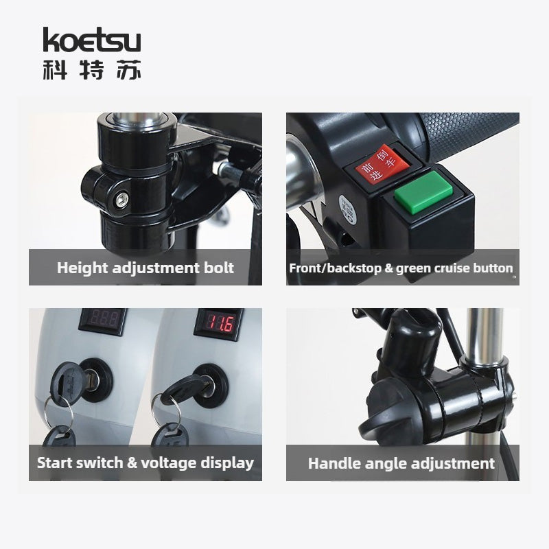 KOETSU Brushless Electric Outboard Motor - Trolling Motor for Inflatable Fishing Boats, Quiet & Powerful 12V/24V Engine