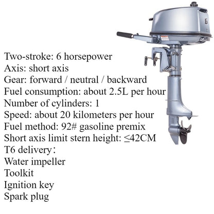 2.5HP-8HP 2-Stroke / 3.5HP-12HP 4-Stroke Outboard Motor Series - Short & Long Shaft Options for Fishing Boats and Inflatable Dinghies