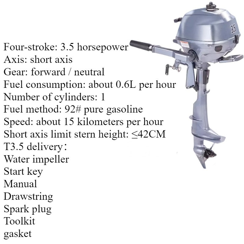 2.5HP-8HP 2-Stroke / 3.5HP-12HP 4-Stroke Outboard Motor Series - Short & Long Shaft Options for Fishing Boats and Inflatable Dinghies