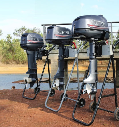 KOETSU 2-Stroke & 4-Stroke Gas Outboard Motor - Heavy-Duty Gasoline Engine for Inflatable Boats, Rafts and Commercial Use