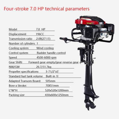 Hangkai Outboard Motor: 2-Stroke & 4-Stroke Gas Engine Options for Inflatable Boats, Dinghies & Small Craft