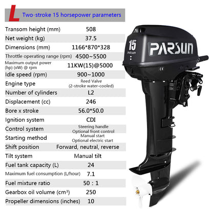 Parsun Outboard Motor: 2-Stroke & 4-Stroke Gas Engine Options for Dinghies, Inflatable Boats & Small Watercraft