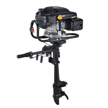 7.5HP/9HP High Torque 4-Stroke Outboard Motor - Commercial Grade with Short/Long Shaft 200CC/225CC for Heavy-Duty Fishing & Inflatable Boats