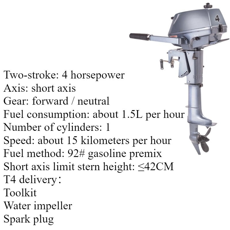 2.5HP-8HP 2-Stroke / 3.5HP-12HP 4-Stroke Outboard Motor Series - Short & Long Shaft Options for Fishing Boats and Inflatable Dinghies