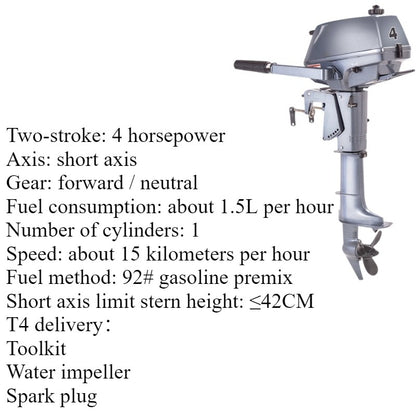 2.5HP-8HP 2-Stroke / 3.5HP-12HP 4-Stroke Outboard Motor Series - Short & Long Shaft Options for Fishing Boats and Inflatable Dinghies