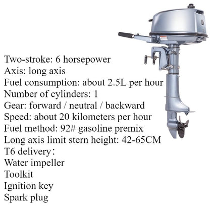 2.5HP-8HP 2-Stroke / 3.5HP-12HP 4-Stroke Outboard Motor Series - Short & Long Shaft Options for Fishing Boats and Inflatable Dinghies
