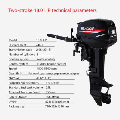 Hangkai Outboard Motor: 2-Stroke & 4-Stroke Gas Engine Options for Inflatable Boats, Dinghies & Small Craft