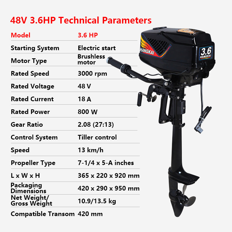 12V 45lbs Thrust Electric Trolling Motor for Inflatable Boat, Raft, Canoe, Kayak & Dinghy