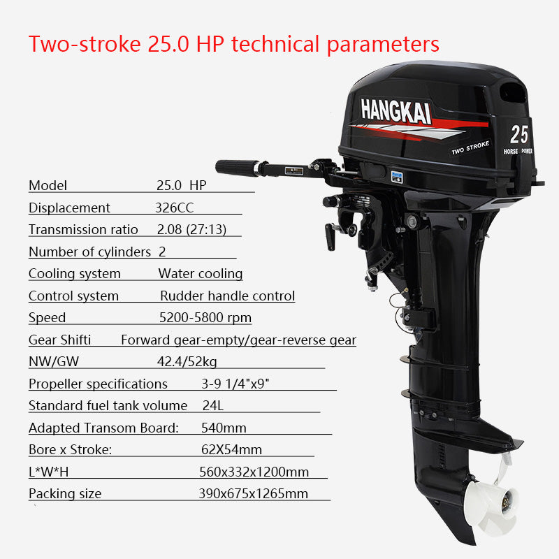 Hangkai Outboard Motor: 2-Stroke & 4-Stroke Gas Engine Options for Inflatable Boats, Dinghies & Small Craft