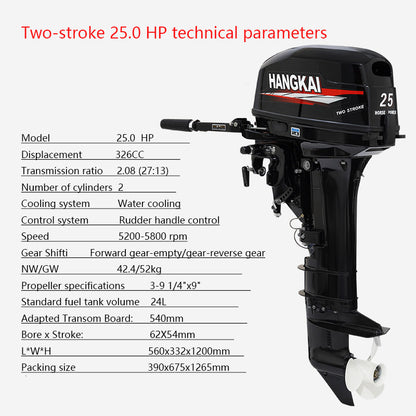 Hangkai Outboard Motor: 2-Stroke & 4-Stroke Gas Engine Options for Inflatable Boats, Dinghies & Small Craft
