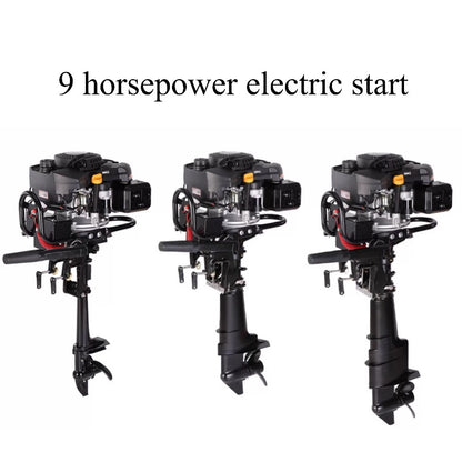 7.5HP/9HP High Torque 4-Stroke Outboard Motor - Commercial Grade with Short/Long Shaft 200CC/225CC for Heavy-Duty Fishing & Inflatable Boats