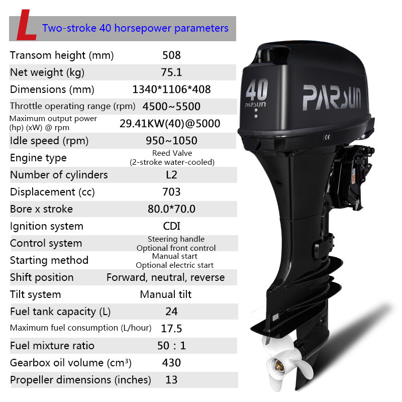 Parsun Outboard Motor: 2-Stroke & 4-Stroke Gas Engine Options for Dinghies, Inflatable Boats & Small Watercraft