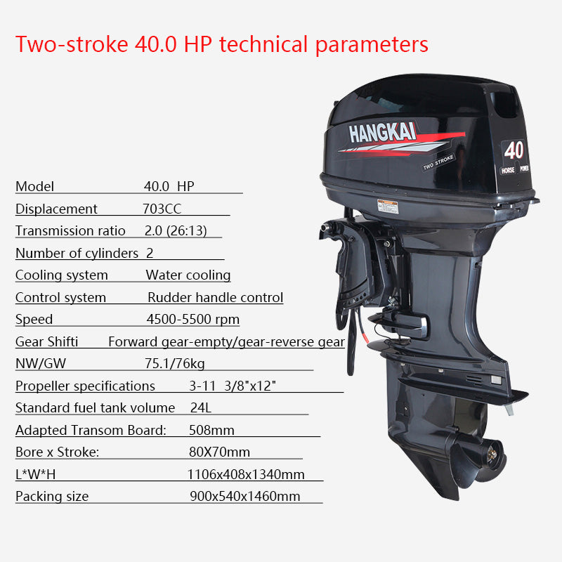 Hangkai Outboard Motor: 2-Stroke & 4-Stroke Gas Engine Options for Inflatable Boats, Dinghies & Small Craft