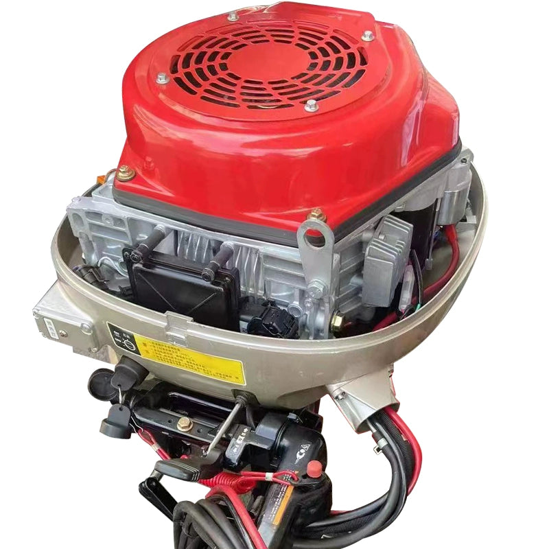 D25 25HP 4-Stroke Outboard Motor with Electric Start - Front/Rear Control & Reverse Gear for Heavy-Duty Inflatable Dinghies