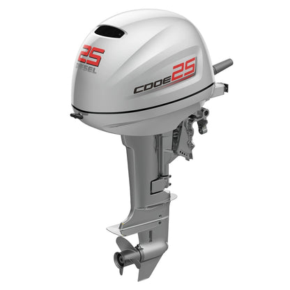 D25 25HP 4-Stroke Outboard Motor with Electric Start - Front/Rear Control & Reverse Gear for Heavy-Duty Inflatable Dinghies