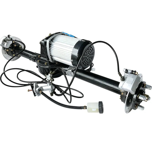 DC60V/72V 1500W/2KW disc brake brushless hub motor kit, electric tricycle rear axle assembly, load-bearing wheels, size optional