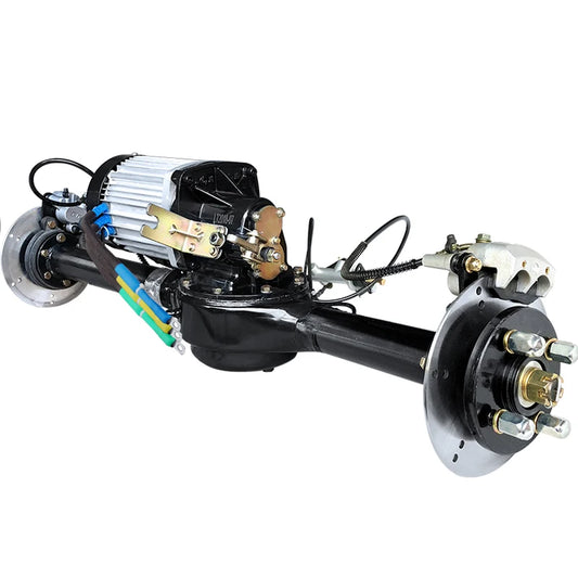 DC60V/72V 1.5KW/2KW/3KW/4KW 50km/h disc brake brushless hub motor kit, electric tricycle rear axle assembly, load-bearing wheels, size optional