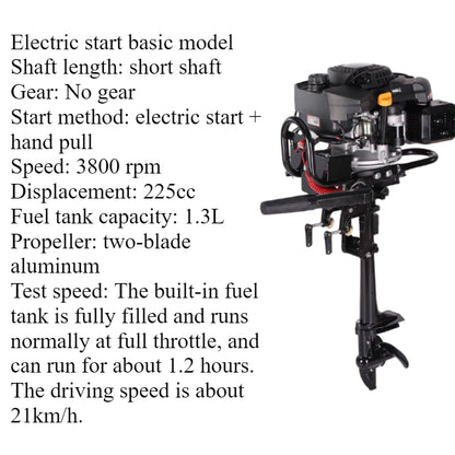 7.5HP/9HP High Torque 4-Stroke Outboard Motor - Commercial Grade with Short/Long Shaft 200CC/225CC for Heavy-Duty Fishing & Inflatable Boats