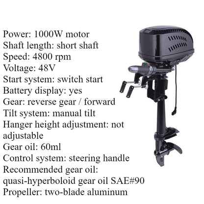 Brushless/Brushed Electric Trolling Motor 280W-1152W Multi-Voltage (12V/24V/48V) for Kayaks & Fishing Boats - Ultra Quiet