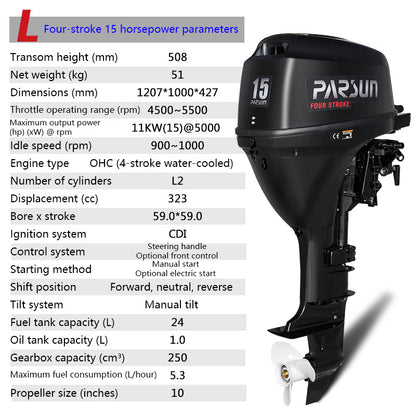 Parsun Outboard Motor: 2-Stroke & 4-Stroke Gas Engine Options for Dinghies, Inflatable Boats & Small Watercraft