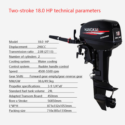 Hangkai Outboard Motor: 2-Stroke & 4-Stroke Gas Engine Options for Inflatable Boats, Dinghies & Small Craft