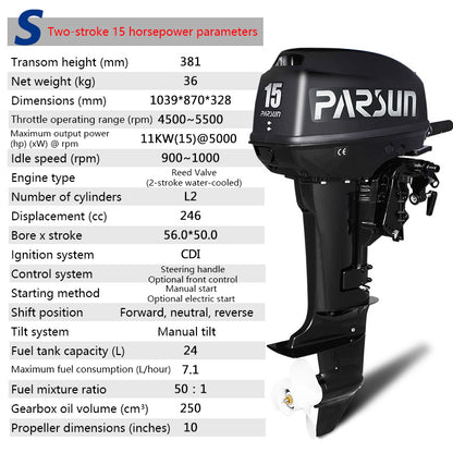 Parsun Outboard Motor: 2-Stroke & 4-Stroke Gas Engine Options for Dinghies, Inflatable Boats & Small Watercraft