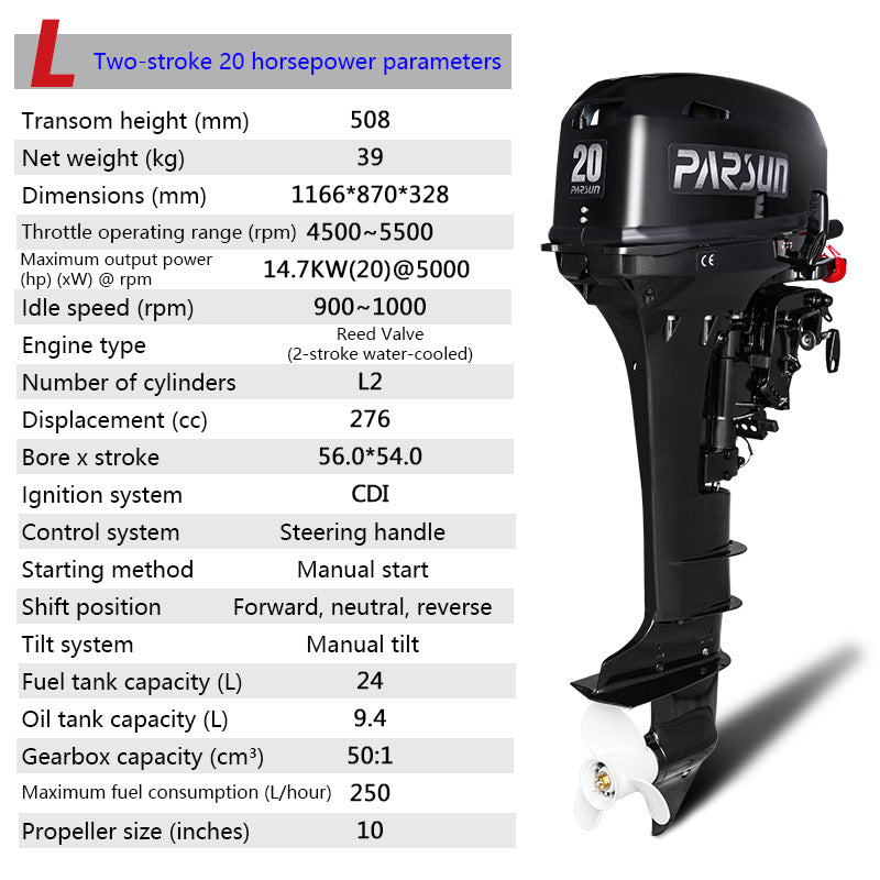 Parsun Outboard Motor: 2-Stroke & 4-Stroke Gas Engine Options for Dinghies, Inflatable Boats & Small Watercraft