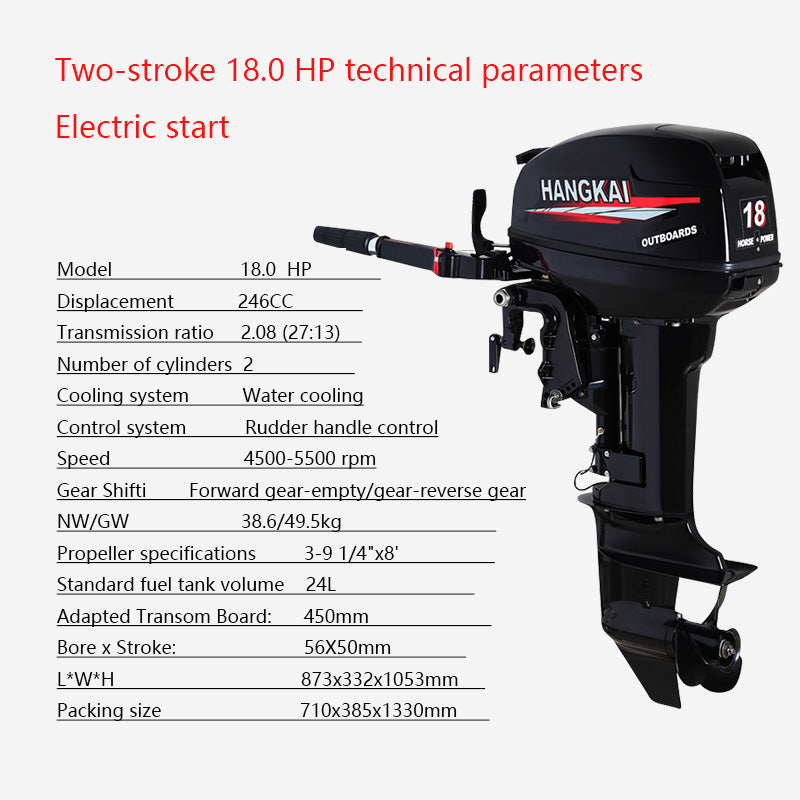 Hangkai Outboard Motor: 2-Stroke & 4-Stroke Gas Engine Options for Inflatable Boats, Dinghies & Small Craft