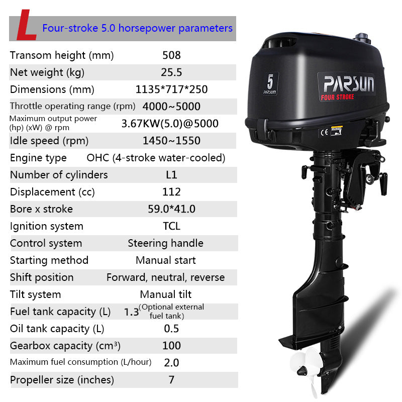 Parsun Outboard Motor: 2-Stroke & 4-Stroke Gas Engine Options for Dinghies, Inflatable Boats & Small Watercraft