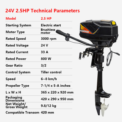 12V 45lbs Thrust Electric Trolling Motor for Inflatable Boat, Raft, Canoe, Kayak & Dinghy