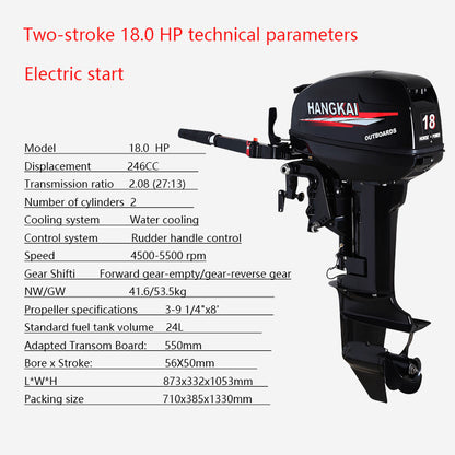 Hangkai Outboard Motor: 2-Stroke & 4-Stroke Gas Engine Options for Inflatable Boats, Dinghies & Small Craft