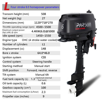 Parsun Outboard Motor: 2-Stroke & 4-Stroke Gas Engine Options for Dinghies, Inflatable Boats & Small Watercraft
