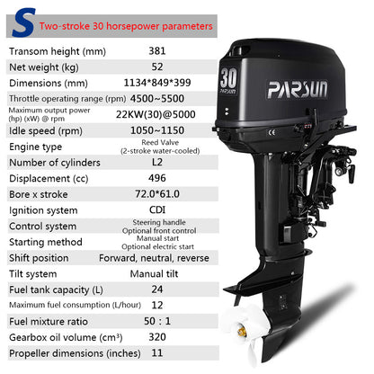 Parsun Outboard Motor: 2-Stroke & 4-Stroke Gas Engine Options for Dinghies, Inflatable Boats & Small Watercraft